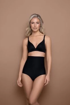 Bye Bra Black Sculpting High Waist Briefs