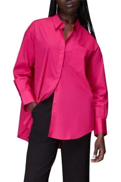Whistles Oversized Pink Shirt