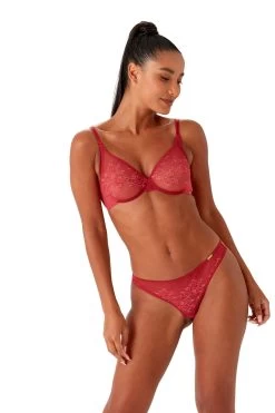 Gossard Pink Glossies Lace Thongs -Fashion Women C45961s3