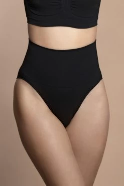 Bye Bra Black Seamless High Waist Briefs