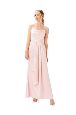 Adrianna Papell Pink Satin Crêpe Gown -Fashion Women C47574s4