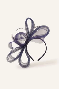 Accessorize Blue Sofia Crin Bow Sinamay Band Fascinator Hats