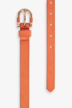 Next Orange Buckle Cover Detail Skinny Belt -Fashion Women C53652s4