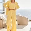 Next Linen Blend Wide Leg Trousers -Fashion Women C54 888s