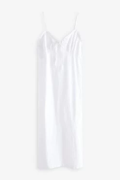 Next 100% Linen Ruffle Midi Summer Dress -Fashion Women C59 161s4