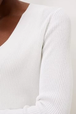 Phase Eight White Caryl Ribbed Cardigan -Fashion Women C59899s6