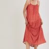 Monsoon Orange Stripe Maxi Jersey Dress -Fashion Women C61484s