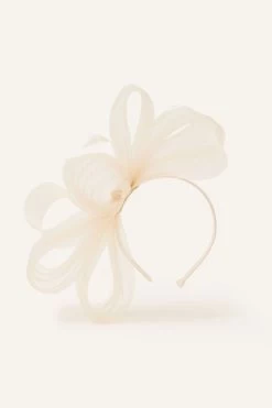Accessorize Natural Sofia Crin Bow Sinamay Band Fascinator Hat