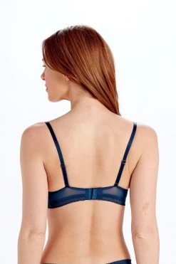 Pretty Polly Blue Non-Wired Triangle Bra -Fashion Women C66249s3