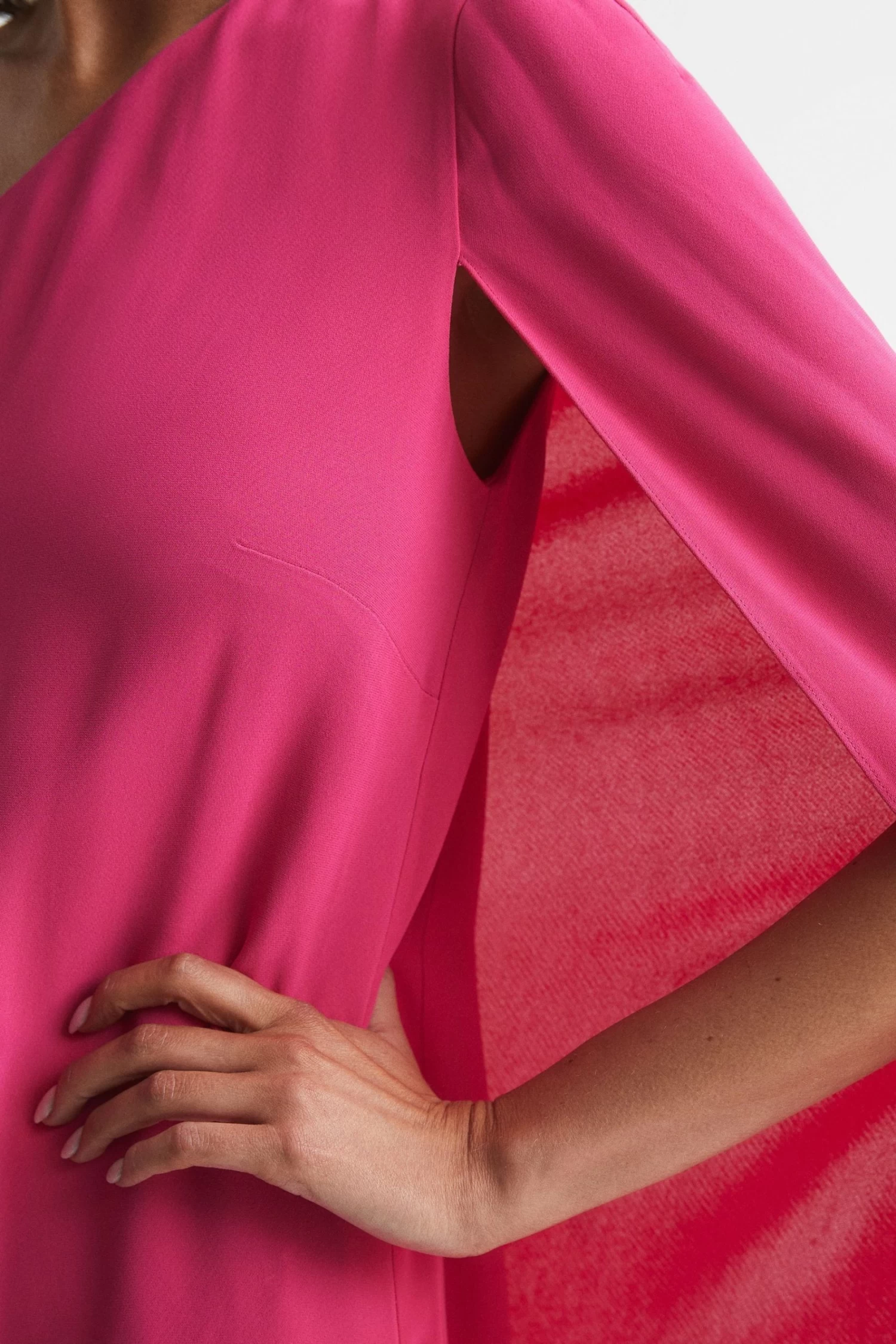 Reiss Nina Cape One Shoulder Maxi Dress 6 Reiss Nina Cape One Shoulder Maxi Dress - Image 4