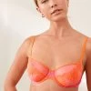 Next Pink/Orange Embroidered Non Pad Balcony Bra