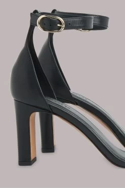 Whistles Lena Black Heeled Sandals