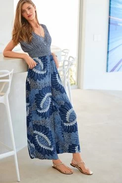 Next Sleeveless Shirred Waisted Wide Leg Jumpsuit -Fashion Women C70 252s4