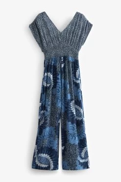 Next Sleeveless Shirred Waisted Wide Leg Jumpsuit -Fashion Women C70 252s6