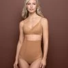 Bye Bra Light Brown Powermesh High Waist Briefs -Fashion Women C71 699s