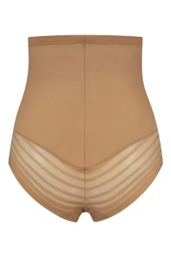 Bye Bra Light Brown Powermesh High Waist Briefs -Fashion Women C71699s5