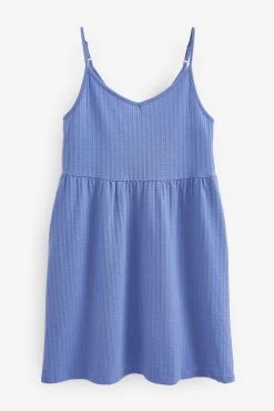 Next Cotton Seersucker Short V-Neck Cami Summer Dress 13 Next Cotton Seersucker Short V-Neck Cami Summer Dress -Fashion Women C72 483s6