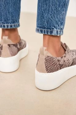 Next Signature Forever Comfort® Leather Chunky Wedge Platform Trainers -Fashion Women C79 845s4