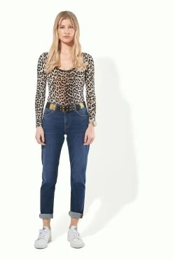 Donna Ida Blanche Blue Mid Rise Relaxed Skinny Jeans -Fashion Women C81870s4