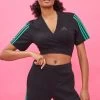 Adidas Dance Cropped Wrapping T-Shirt -Fashion Women C84627s