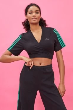 Adidas Dance Cropped Wrapping T-Shirt
