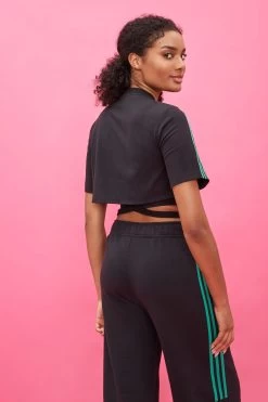 Adidas Dance Cropped Wrapping T-Shirt 8 Adidas Dance Cropped Wrapping T-Shirt -Fashion Women C84627s3