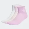 Adidas Originals Pink Mid Cut Crew Socks 3 Pair -Fashion Women C85594s