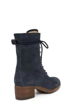 Celtic & Co. Blue Block Heel Derby Boots -Fashion Women C86456s4