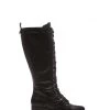 Moda In Pelle Lace-Up Knee High Leather Boots -Fashion Women C86895s