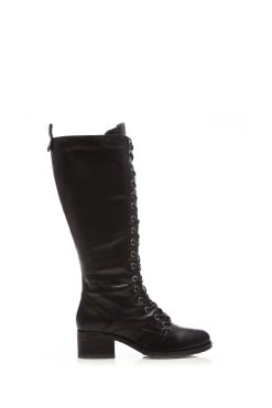 Moda In Pelle Lace-Up Knee High Leather Boots