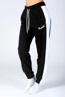 Pineapple Contrast Panel Black Joggers