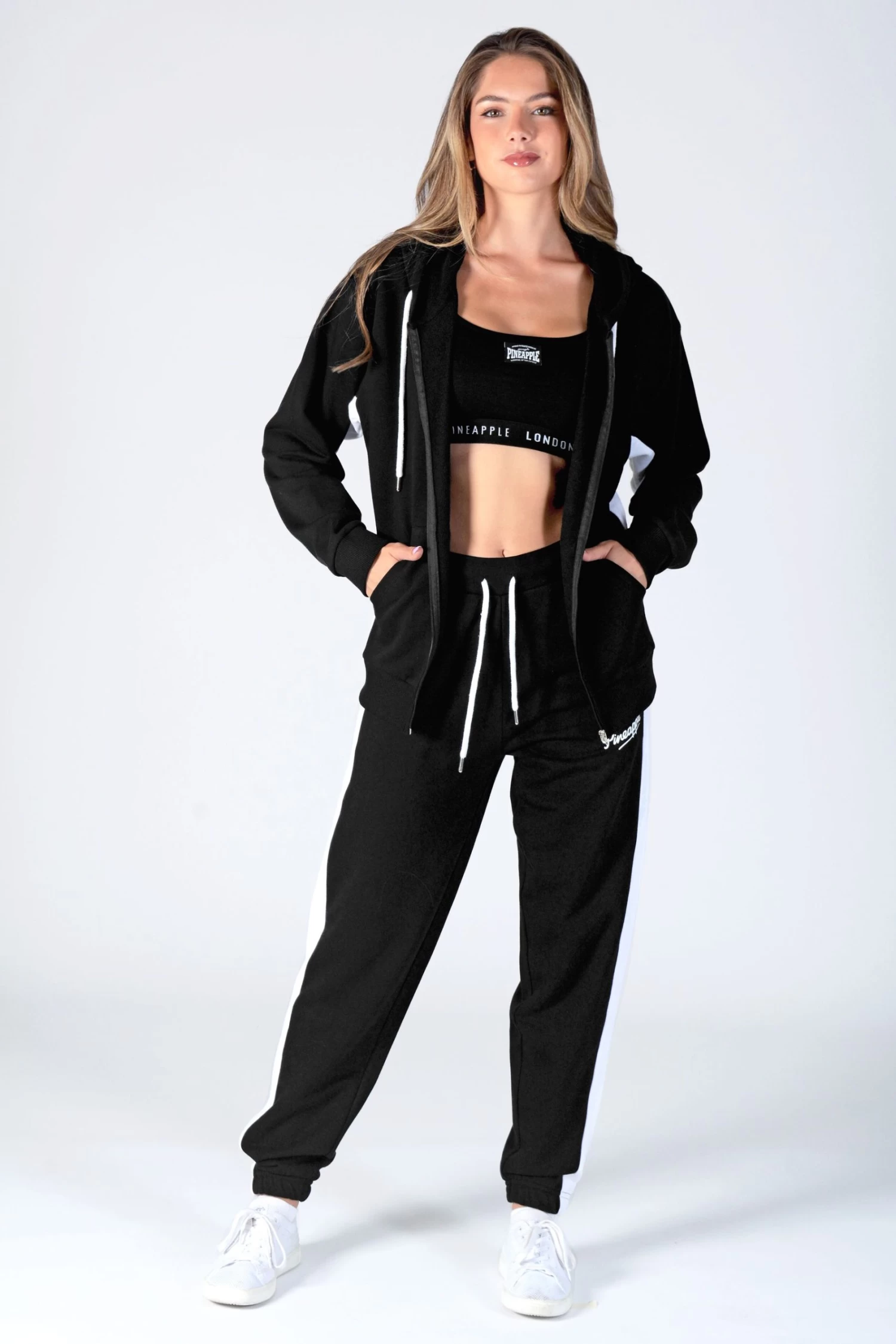 Pineapple Contrast Panel Black Joggers 4 Pineapple Contrast Panel Black Joggers - Image 2