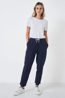 Crew Clothing Company Navy Blue Cotton Pyjama Trousers
