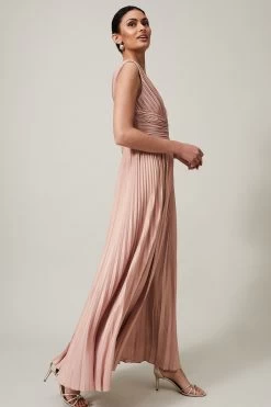 Phase Eight Pink Nelly Pleat Dress 12 Phase Eight Pink Nelly Pleat Dress -Fashion Women C90938s3