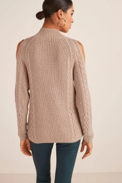 Next Cut-Out Shoulder Ribbed Knit Top -Fashion Women C91 683s3