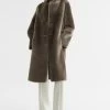 Reiss Jayce Reversible Long Shearling Coat -Fashion Women C94 748s