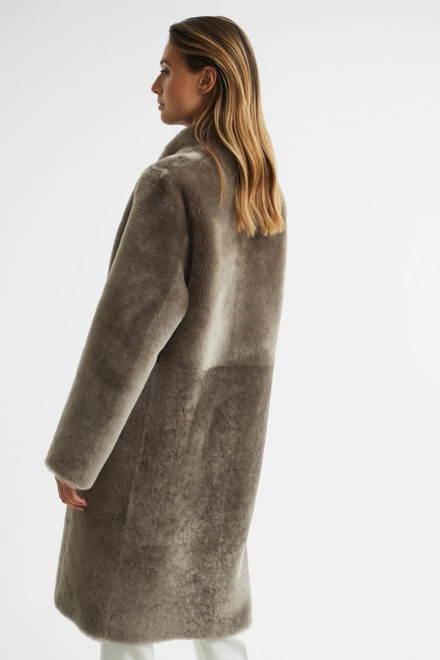 Reiss Jayce Reversible Long Shearling Coat 7 Reiss Jayce Reversible Long Shearling Coat - Image 5