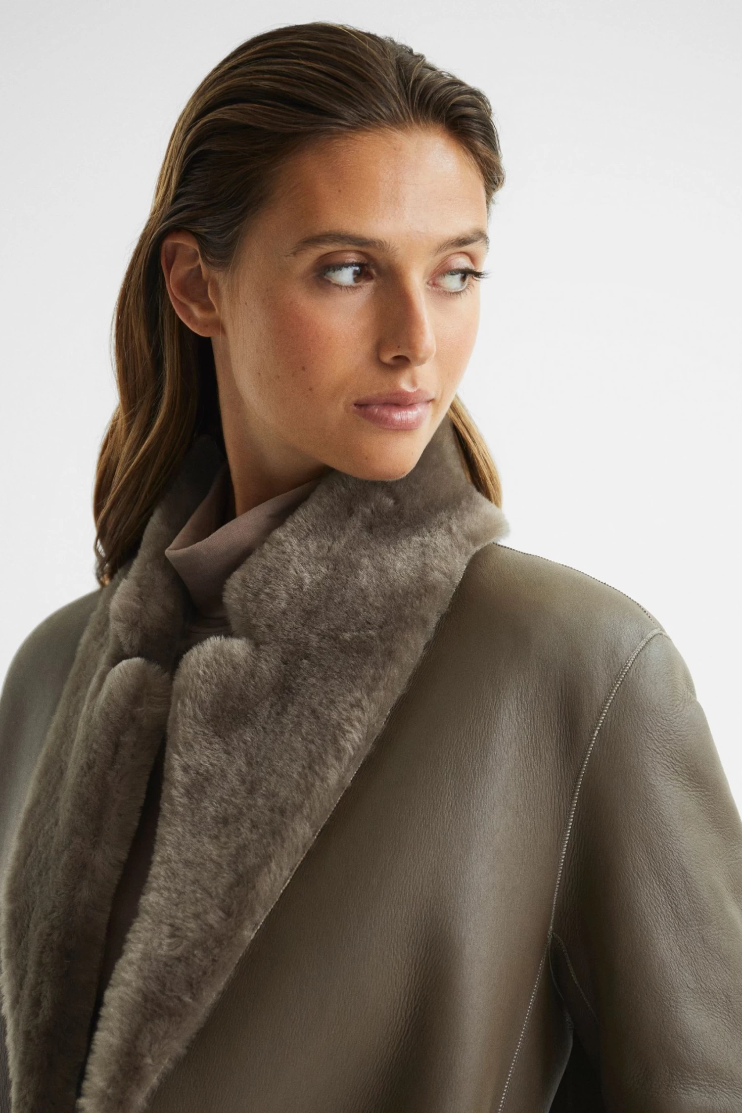 Reiss Jayce Reversible Long Shearling Coat 9 Reiss Jayce Reversible Long Shearling Coat - Image 7