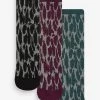 Next Black/Teal Blue/Berry Purple Sparkle Ankle Socks 3 Pack -Fashion Women C97888s