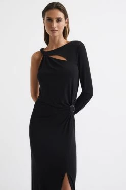 Reiss Catalina Cut Out Hardware Detail Jersey Maxi Dress 12 Reiss Catalina Cut Out Hardware Detail Jersey Maxi Dress -Fashion Women D01252s3