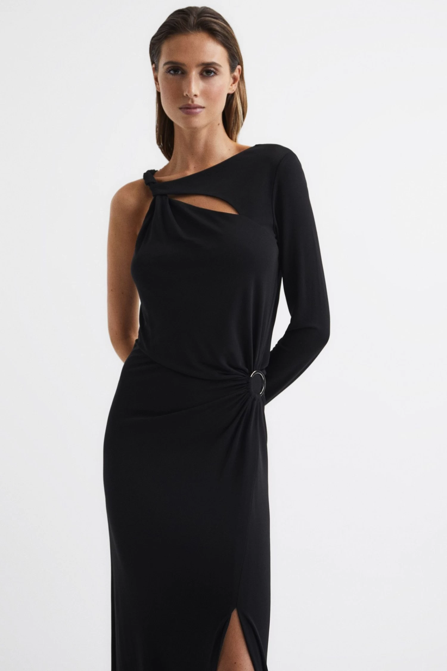 Reiss Catalina Cut Out Hardware Detail Jersey Maxi Dress 5 Reiss Catalina Cut Out Hardware Detail Jersey Maxi Dress - Image 3