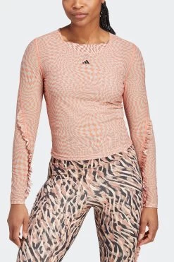 Adidas Training Print Clash Long Sleeve Yoga Long-sleeve Top