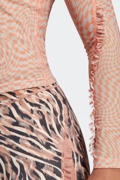 Adidas Training Print Clash Long Sleeve Yoga Long-sleeve Top -Fashion Women D01650s4