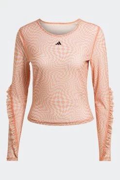Adidas Training Print Clash Long Sleeve Yoga Long-sleeve Top -Fashion Women D01650s5