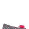 Pavers Grey Pom Pom Slip-On Slippers -Fashion Women D03186s