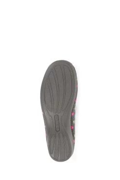 Pavers Grey Pom Pom Slip-On Slippers -Fashion Women D03186s5