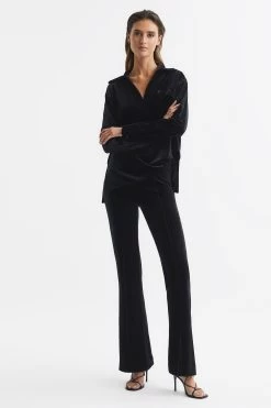 Reiss Eveline Velvet Collar Top -Fashion Women D04214s3