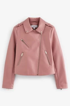 Next Faux Leather Biker Jacket -Fashion Women D06 204s5