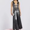 River Island Grey Plunge Drama Maxi Dress -Fashion Women D06111s