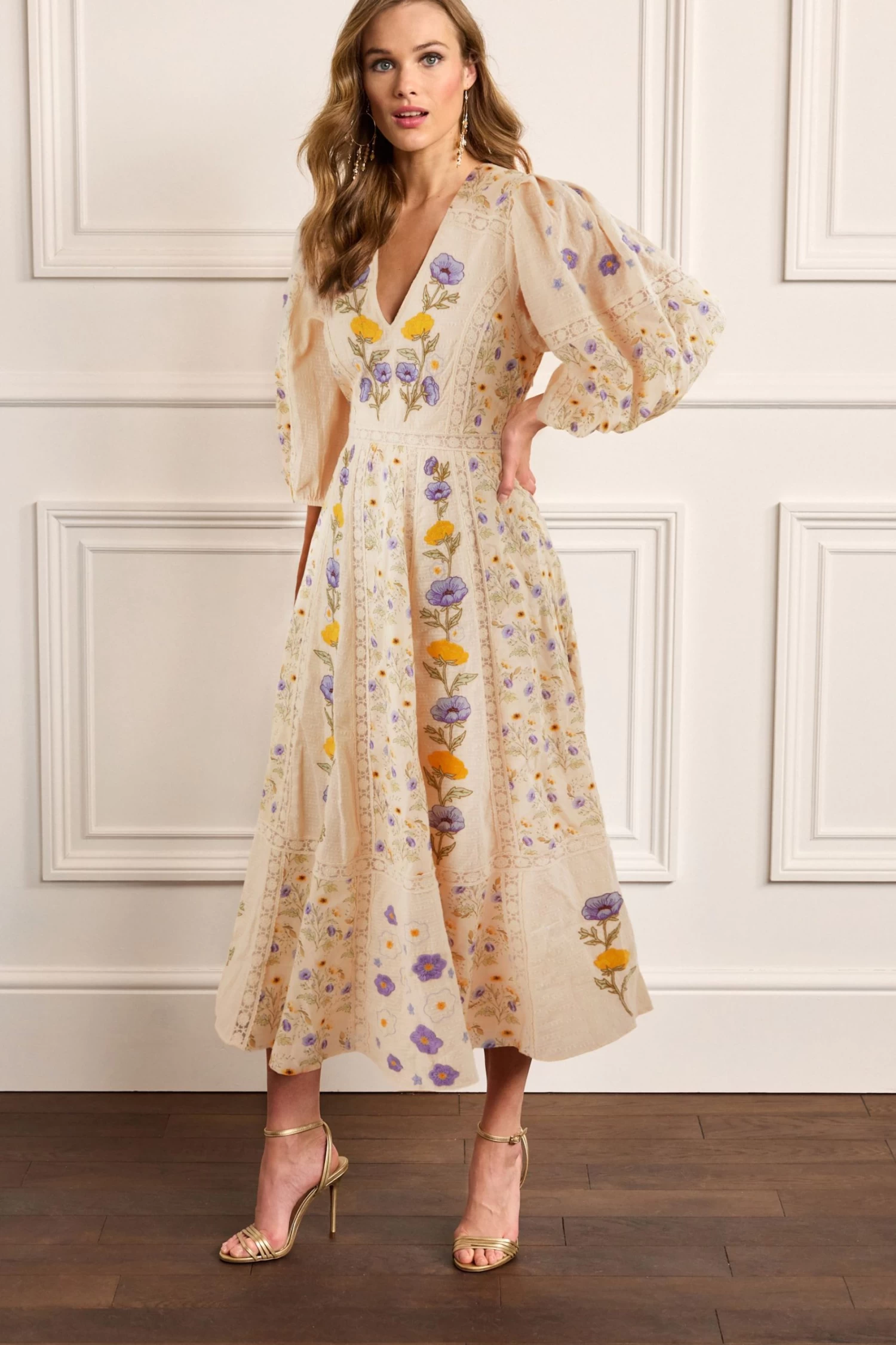 Next Cream Embroidered Open Back Dress 3 Next Cream Embroidered Open Back Dress